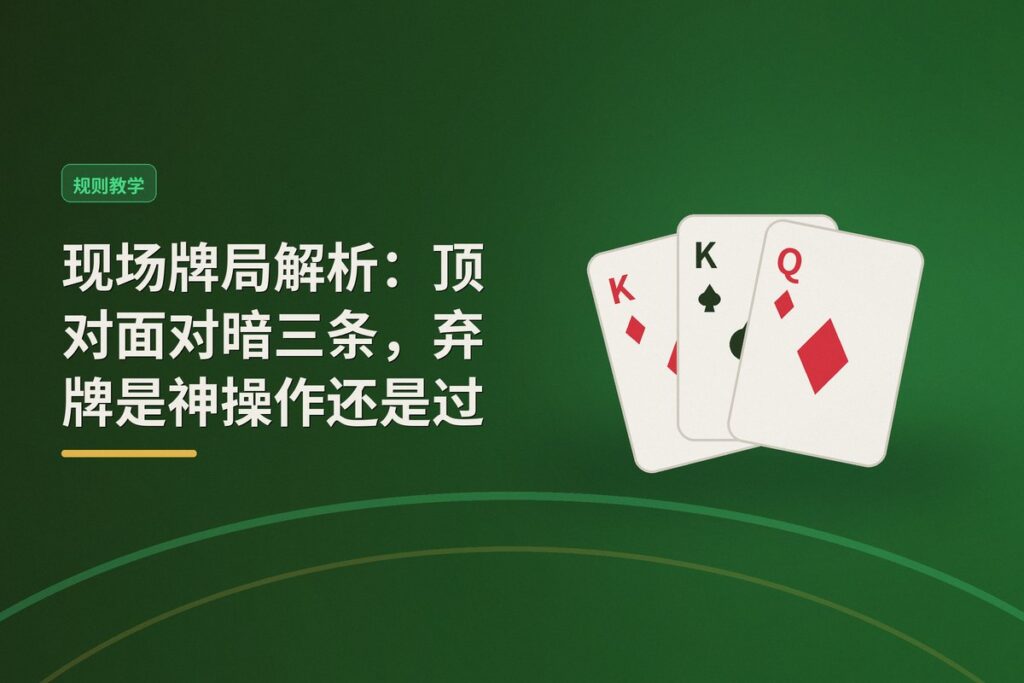 https://www.reddit.com/r/poker/comments/1ujbflf/i_just_witnessed_the_worse_hand_of_poker_ive_ever/ - 现场牌局解析：顶对面对暗三条，弃牌是神操作还是过